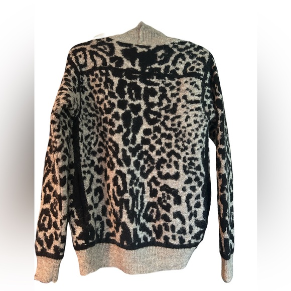 NWT IRO Beautiful Leopard Patterned Cardigan in Black and Gray Size M - Picture 3 of 7